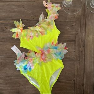 COPY - Stella Cove Feather Swimsuit - girls
